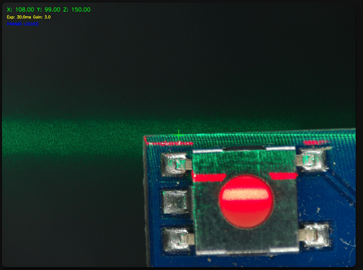 Green and One Red Laser